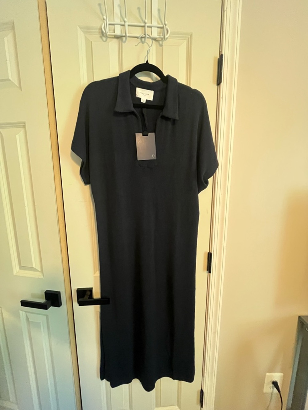 Pomander Place Navy Polo Midi Dress